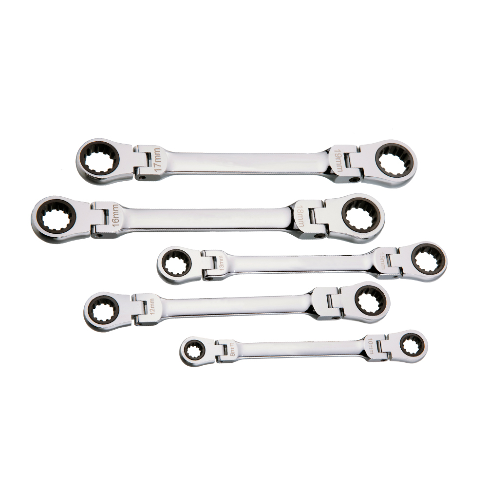 Ratcheting Box Wrench- Stubby, Double Box Ratcheting Box Wrench- Stubby, Double Box