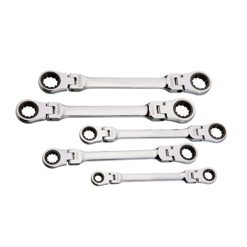 Ratcheting Box Wrench- Stubby, Double Box