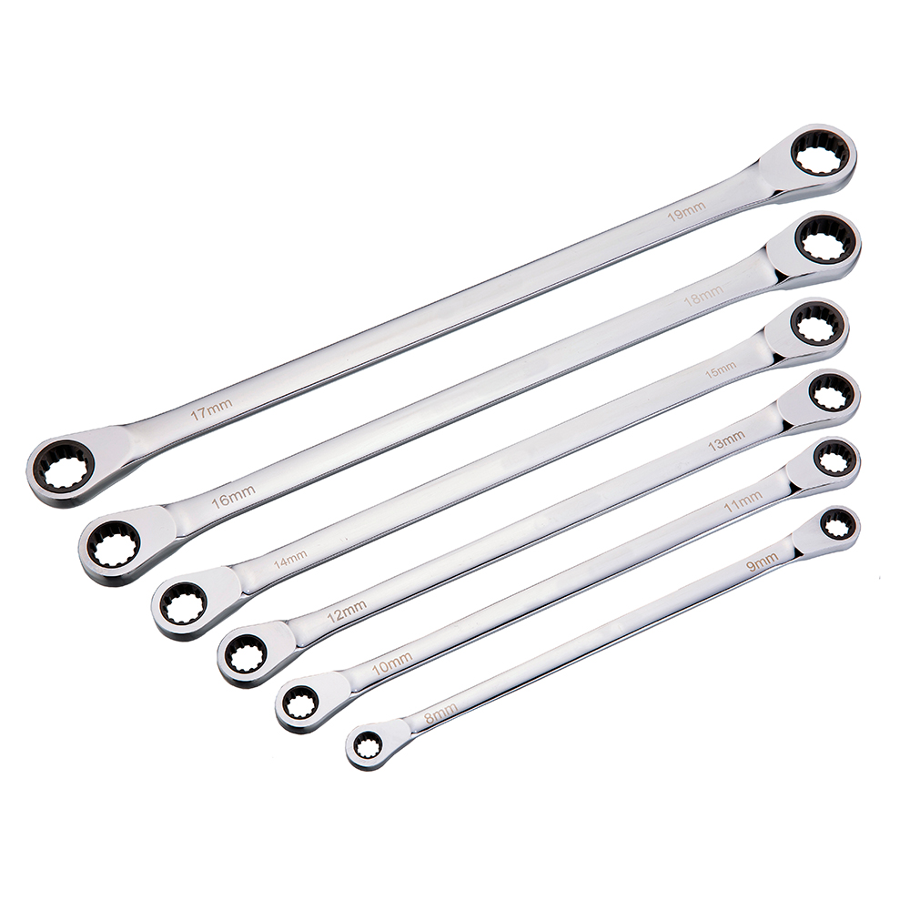 Ratcheting Box Wrench- Extra-long, Double Box